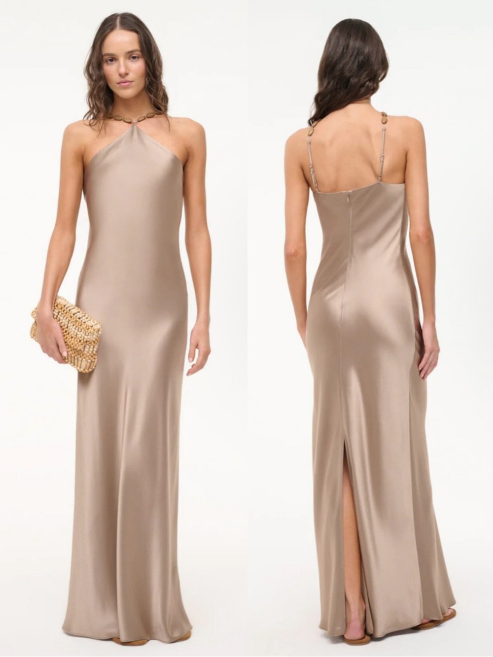 Staud Cadence Maxi Dress in Champagne Dune Size 6 NEW! New with tags!